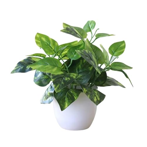 PPQIRU Künstlicher Bonsai 1PC Künstliches Laub Blumentopf Bonsai Party Mall Home Desktop Büro Dekor Kleine Bonsai Gefälschte Blume Topf Home Dekorationen(Green 2) von PPQIRU
