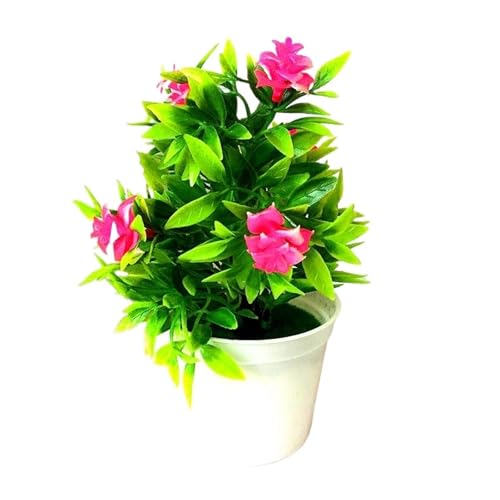 PPQIRU Künstlicher Bonsai Gefälschte Blumen Künstliche Pflanzen Simulierter Baum Büro Bonsai Topfpflanzen for Tisch Topf Ornament Garten Home Schreibtisch Dekor(Pink) von PPQIRU