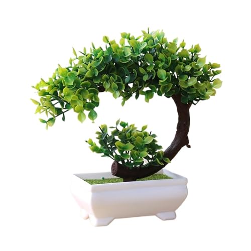 PPQIRU Künstlicher Bonsai Kleiner Baumtopf Künstliche Kunststoffpflanzen Bonsai Gefälschte Pflanze Topfblumengarten Arrangement Ornamente Zimmer Home Tischdekoration(Style2) von PPQIRU