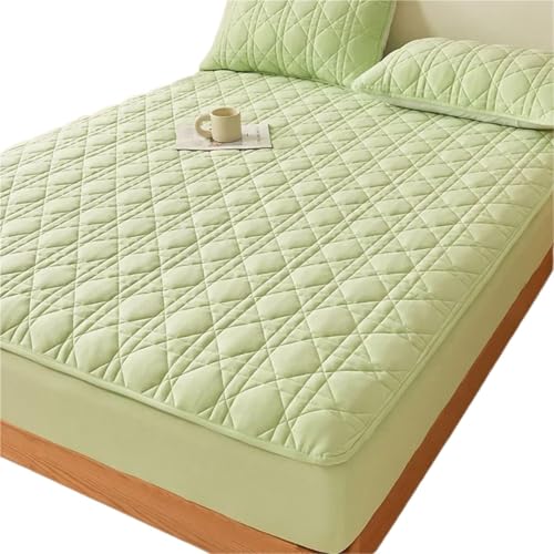 PPQIRU Matratzenbezug Matratzenbezug, Matratzenschoner aus Baumwolle, wasserdicht, Matratzenbezug ohne Kissenbezug(Green,140x200cm(55x79 in)) von PPQIRU