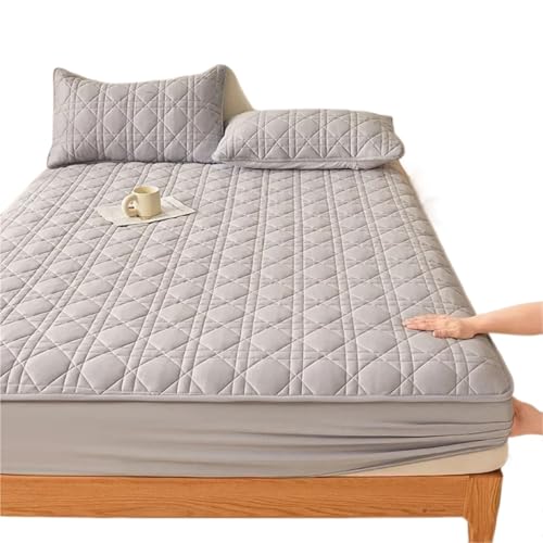 PPQIRU Matratzenbezug Matratzenbezug, Matratzenschoner aus Baumwolle, wasserdicht, Matratzenbezug ohne Kissenbezug(Grey,110x200cm(43x79 in)) von PPQIRU