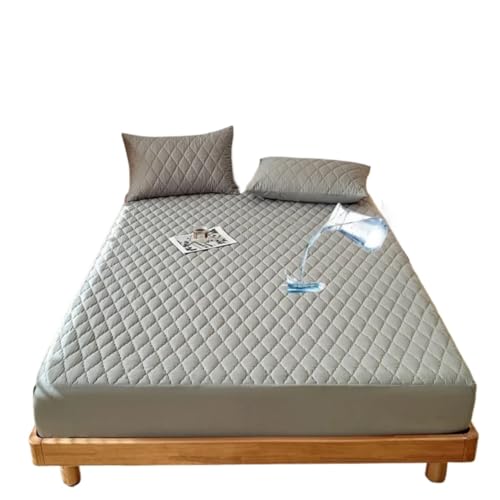 PPQIRU Matratzenbezug Wasserdichter Matratzenschoner, atmungsaktiver Matratzenbezug, maschinenwaschbarer Bettbezug, kein Kissenbezug(Gray,90X200cm) von PPQIRU