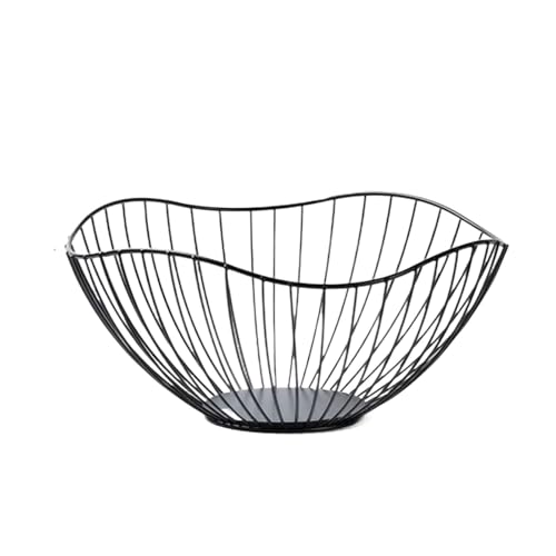 PPQIRU Obstkorb aus Eisen in verschiedenen Größen, langlebige Aufbewahrungsschale aus Metalldraht for Eier, Snacks, Brot, Esstisch, Aufbewahrungskorb for Kosmetika im Innenbereich(Gold A) von PPQIRU
