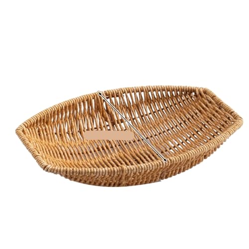 PPQIRU Rattan Obst Brot Snacks Ablage Kaffee Bar Lagerung Korb Desktop Kosmetische Kleinigkeiten Organizer Küche Lagerung Boxs(S8) von PPQIRU