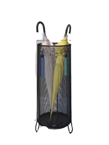 PPQIRU Regenschirmständer Aus Metall Beach Metal Basket Umbrella Stand Home Hanger Umbrella Clamp Parasol Entryway House Decoration(Black) von PPQIRU