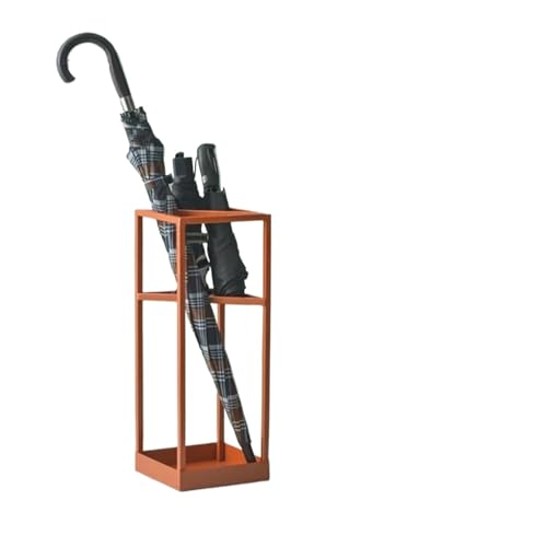 PPQIRU Regenschirmständer Aus Metall Floor-Standing Iron Umbrella Stands for Home Door Storage Umbrella Holder Light Luxury Simple Umbrella Stand for Office(Orange) von PPQIRU
