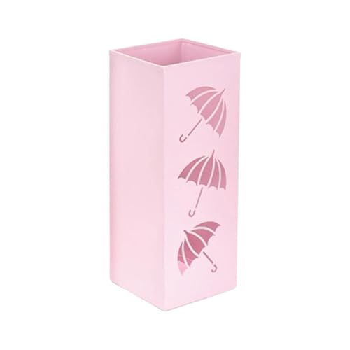 PPQIRU Regenschirmständer Aus Metall Metal Umbrella Holder Standing Umbrella Stand Rack Decorative Umbrella Holder Bin Multipurposes Walking Holder(Pink) von PPQIRU