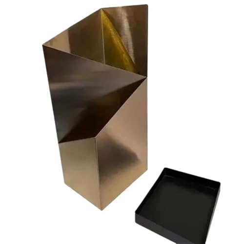 PPQIRU Regenschirmständer Aus Metall Metal Umbrella Stand Double Grid Parasol Holder Versatile Umbrella Stand with Separate Water Connection Plate for Multiple Scenarios(Rose Gold) von PPQIRU