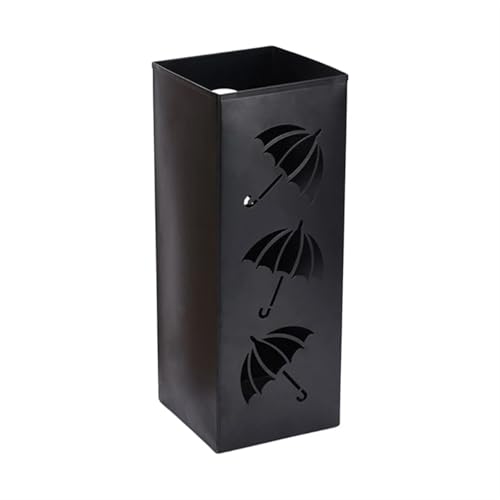 PPQIRU Regenschirmständer Aus Metall Metal Umbrella Stand Metal Umbrella Holder Standing Umbrella Stand Decorative Umbrella Holder(Black) von PPQIRU