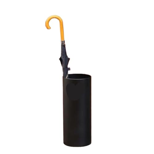 PPQIRU Regenschirmständer Aus Metall Metal Umbrella Stand Rust-Proof Umbrella Storage Bucket Porch Household Umbrella Bucket Creative Decorative Umbrella Storage Rack(Black) von PPQIRU