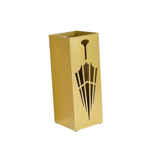 PPQIRU Regenschirmständer Aus Metall Metal Umbrella Stand Umbrella Holder Stand Decor Umbrella Stand Rack for Apartment Porch Office Black Gold White Umberlla Holder(Gold) von PPQIRU