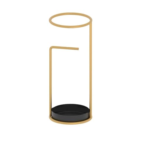 PPQIRU Regenschirmständer Aus Metall Modern Simple Creative Umbrella Rack Light Luxury Hotel Lobby Storage Bucket Metal Decorative Stand(Gold) von PPQIRU