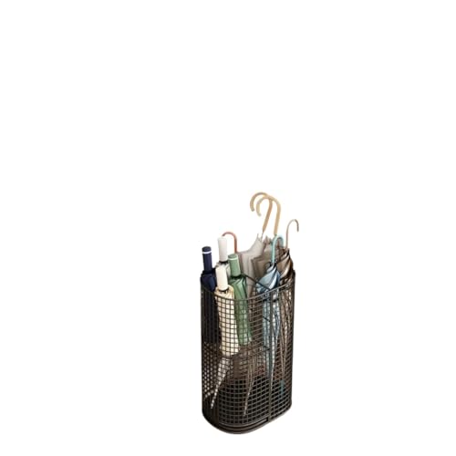 PPQIRU Regenschirmständer Aus Metall Umbrella Organizer Home Decor for Entryway with Removable Drip Tray Indoor Umbrella Stand Umbrella Storage Rack for Hotel Home(Black) von PPQIRU