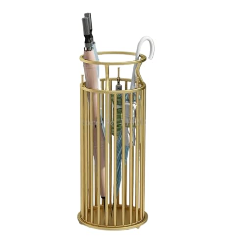 PPQIRU Regenschirmständer Aus Metall Umbrella Stand Holder for Entryway Home Office Hotel Home Floor-Standing Umbrella Rack Metal Umbrella Rack Storage(Gold) von PPQIRU