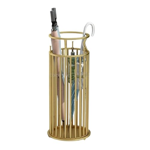 PPQIRU Regenschirmständer Aus Metall Umbrella Stand Holder for Entryway Home Office Hotel Home Floor-Standing Umbrella Rack Metal Umbrella Rack Storage(Gold) von PPQIRU