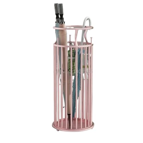 PPQIRU Regenschirmständer Aus Metall Umbrella Stand Holder for Entryway Home Office Hotel Home Floor-Standing Umbrella Rack Metal Umbrella Rack Storage(Pink) von PPQIRU
