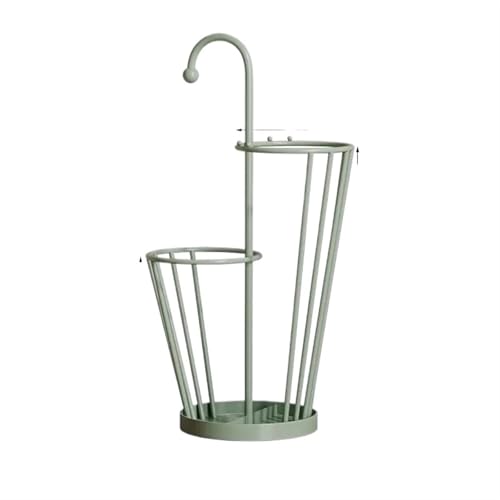 PPQIRU Regenschirmständer Aus Metall Umbrella Storage Rack Large Capacity Commercial Iron Umbrella Bucket Household Floor-Standing Creative Door Umbrella Storage(Green) von PPQIRU