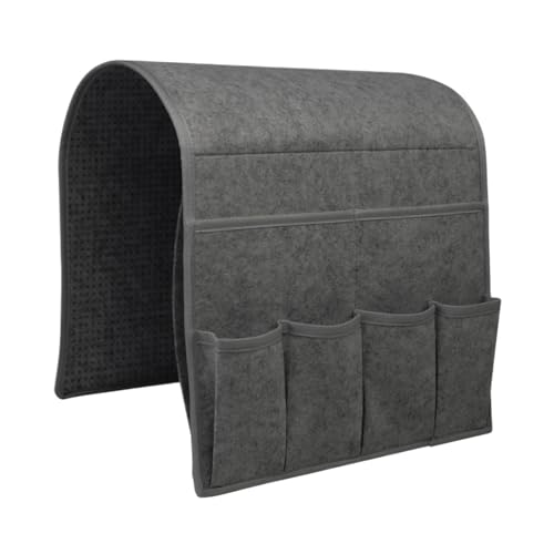 PPQIRU Rutschfester Sofa-Armlehnen-Organizer mit Taschen, Sofa-Armlehnen-Organizer for Zeitschriften, Tablets, Telefone, Sofa-Armlehnen-Organizer(Grey) von PPQIRU