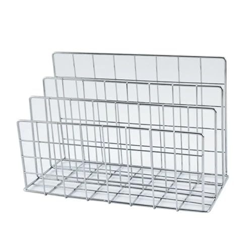 PPQIRU Schreibtisch-Bücherregal 2pcs Three-Tier Iron Hollow Magazine Bookshelf Newspaper Storage Holder Organiser Book Rack Home Shelf Storage Basket PPQIRU Schreibtisch-Bücherregal 2pcs Three-Tier Iron Hollow Magazine Bookshelf Newspaper Storage Holder Organiser Book Rack Home Shelf Storage Basket von PPQIRU