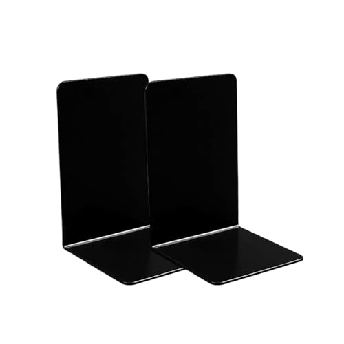 PPQIRU Schreibtisch-Bücherregal 3set Thickened Bookends Convenient L-Shaped Capaciousness Bookshelf Book Bezel Student(Black) von PPQIRU