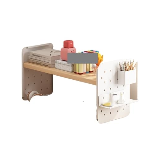 PPQIRU Schreibtisch-Bücherregal Bookcase Folding Shelf Children's Bookcases Living Room Cabinet Book Magazine Rack Trolley Large Iron Frame Wooden Books(40 * 15 * 22cm) von PPQIRU