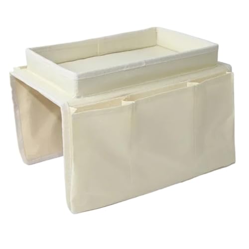PPQIRU Sofa Armlehne Organizer Fernbedienung Halter Tasche auf TV Sofa Taschen Handlauf Couch Armlehne Armlehne Aufbewahrungstaschen(Beige) von PPQIRU