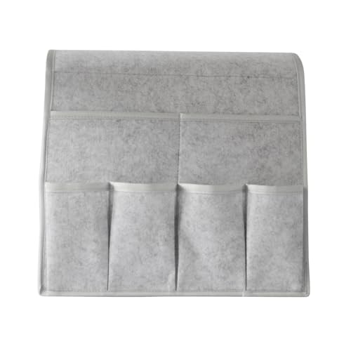 PPQIRU Sofa-Armlehnen-Organizer, rutschfest, Sofa-Armlehnen-Organizer, Fernbedienungshalter, Couch-Caddy for Zeitschriften, Tablets, Telefone(Light Grey) von PPQIRU