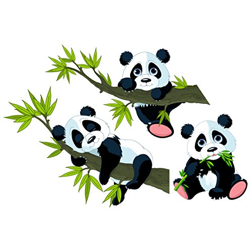 PPS. Imaging Fenstersticker Fensterfolie Fensterbild Pandabären Set HxB: 33 x 50cm von Apalis