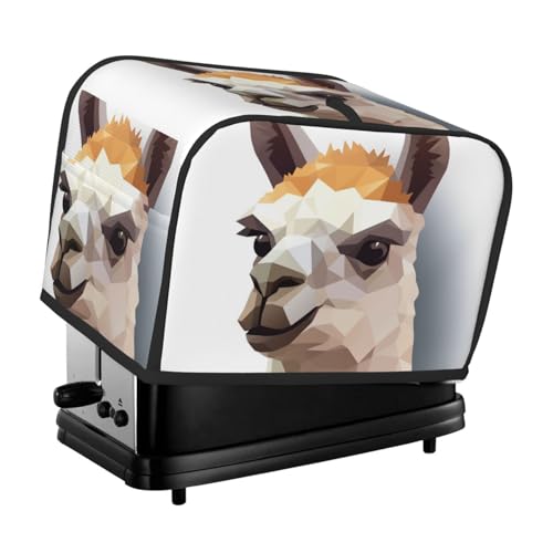 2 Scheiben Toaster-Abdeckung mit Taschen und Griff oben, kleine Brotbackmaschinen-Abdeckungen, Alpaka-Avatar, Küche, kleine Geräte, waschbar, universelle Ofenabdeckungen von PPTHSNVB