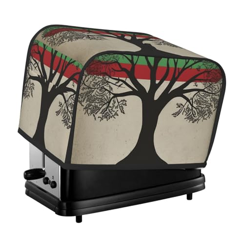 2 Scheiben Toaster-Abdeckung mit Taschen und Griff oben, kleine Brotbackmaschinen-Abdeckungen, Baum, palästinensische Flagge, Küche, kleine Geräte, waschbar, universelle Ofenabdeckungen von PPTHSNVB