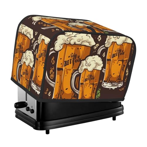 2 Scheiben Toaster-Abdeckung mit Taschen und Griff oben, kleine Brotbackmaschinen-Abdeckungen, Bier, Küche, kleine Geräte, waschbar, universelle Ofenabdeckungen von PPTHSNVB
