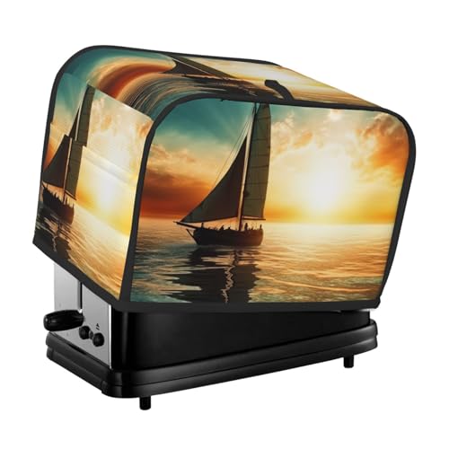 2 Scheiben Toaster-Abdeckung mit Taschen und Griff oben, kleine Brotbackmaschinen-Abdeckungen, Boot, Küche, kleine Geräte, waschbar, universelle Ofenabdeckungen von PPTHSNVB