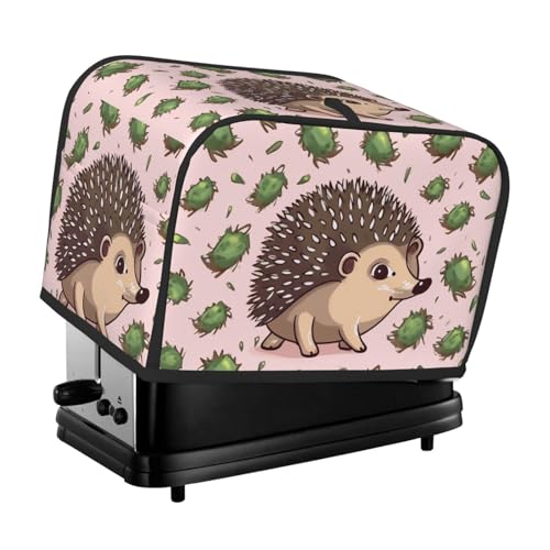 2 Scheiben Toaster-Abdeckung mit Taschen und Griff oben, kleine Brotbackmaschinen-Abdeckungen, Cartoon-Igel, Küche, kleine Geräte, waschbar, universelle Ofenabdeckungen von PPTHSNVB