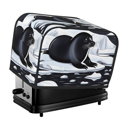 2 Scheiben Toaster-Abdeckung mit Taschen und Griff oben, kleine Brotbackmaschinen-Abdeckungen, Dichtungen auf Eis, Küche, kleine Geräte, waschbar, universelle Ofenabdeckungen von PPTHSNVB