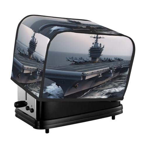 2 Scheiben Toaster-Abdeckung mit Taschen und Griff oben, kleine Brotbackmaschinen-Abdeckungen, Flugzeugträger, Küche, kleine Geräte, waschbar, universelle Ofenabdeckungen von PPTHSNVB