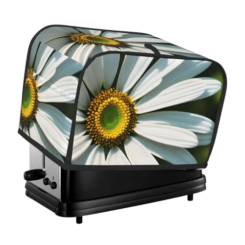 2 Scheiben Toaster-Abdeckung mit Taschen und Griff oben, kleine Brotbackmaschinen-Abdeckungen, Gänseblümchen, Küche, kleine Geräte, waschbar, universelle Ofenabdeckungen von PPTHSNVB