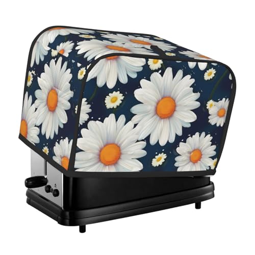 2 Scheiben Toaster-Abdeckung mit Taschen und Griff oben, kleine Brotbackmaschinen-Abdeckungen, Gänseblümchenmuster, Küche, kleine Geräte, waschbar, universelle Ofenabdeckungen von PPTHSNVB