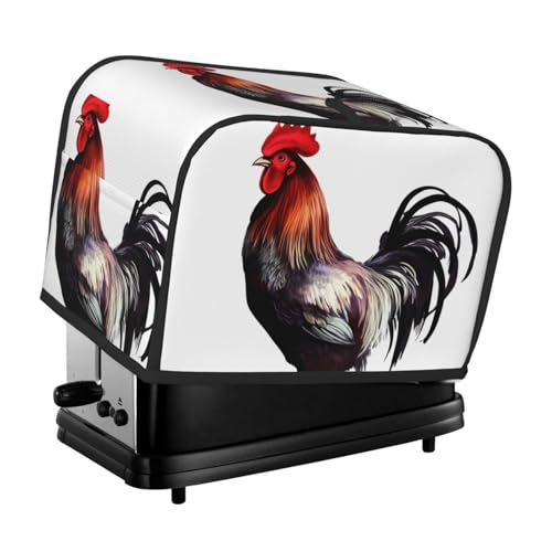 2 Scheiben Toaster-Abdeckung mit Taschen und Griff oben, kleine Brotbackmaschinen-Abdeckungen, Hahn, Küche, kleine Geräte, waschbar, universelle Ofenabdeckungen von PPTHSNVB