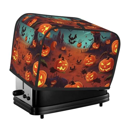 2 Scheiben Toaster-Abdeckung mit Taschen und Griff oben, kleine Brotbackmaschinen-Abdeckungen, Halloween, Küche, kleine Geräte, waschbar, universelle Ofenabdeckungen 2 Scheiben Toaster-Abdeckung mit Taschen und Griff oben, kleine Brotbackmaschinen-Abdeckungen, Halloween, Küche, kleine Geräte, waschbar, universelle Ofenabdeckungen von PPTHSNVB