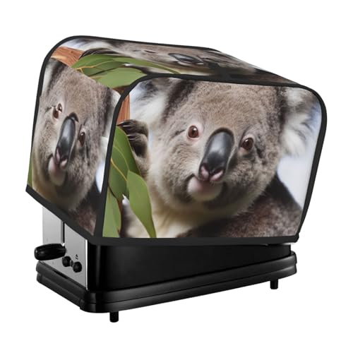 2 Scheiben Toaster-Abdeckung mit Taschen und Griff oben, kleine Brotbackmaschinen-Abdeckungen, Koalabär, Küche, kleine Geräte, waschbar, universelle Ofenabdeckungen von PPTHSNVB