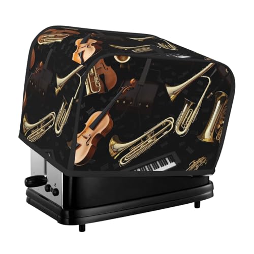2 Scheiben Toaster-Abdeckung mit Taschen und Griff oben, kleine Brotbackmaschinen-Abdeckungen, Musikinstrumente, Küche, kleine Geräte, waschbar, universelle Ofenabdeckungen von PPTHSNVB