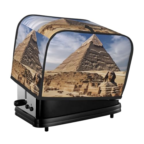 2 Scheiben Toaster-Abdeckung mit Taschen und Griff oben, kleine Brotbackmaschinen-Abdeckungen, Pyramiden von Ägypten, Küche, kleine Geräte, waschbar, universelle Ofenabdeckungen von PPTHSNVB