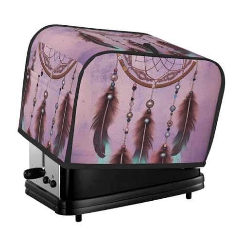 2 Scheiben Toaster-Abdeckung mit Taschen und Griff oben, kleine Brotbackmaschinen-Abdeckungen, Traumfänger, Küche, kleine Geräte, waschbar, universelle Ofenabdeckungen von PPTHSNVB