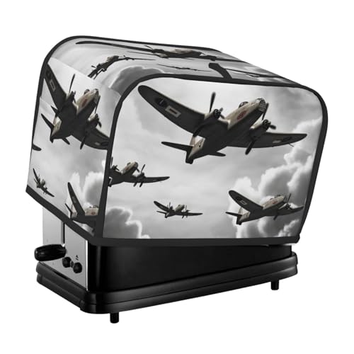 2 Scheiben Toaster-Abdeckung mit Taschen und Griff oben, kleine Brotbackmaschinen-Abdeckungen, Weltkrieg, Küche, kleine Geräte, waschbar, universelle Ofenabdeckungen von PPTHSNVB