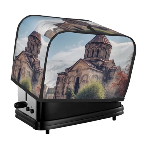 2 Scheiben Toaster-Abdeckung mit Taschen und Griff oben, kleine Brotbackmaschinen-Abdeckungen, armenische Kirche, Küche, kleine Geräte, waschbar, universelle Ofenabdeckungen von PPTHSNVB