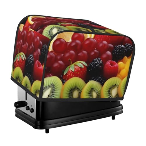2 Scheiben Toaster-Abdeckung mit Taschen und Griff oben, kleine Brotbackmaschinen-Abdeckungen, frisches Obst, Küche, kleine Geräte, waschbar, universelle Ofenabdeckungen von PPTHSNVB