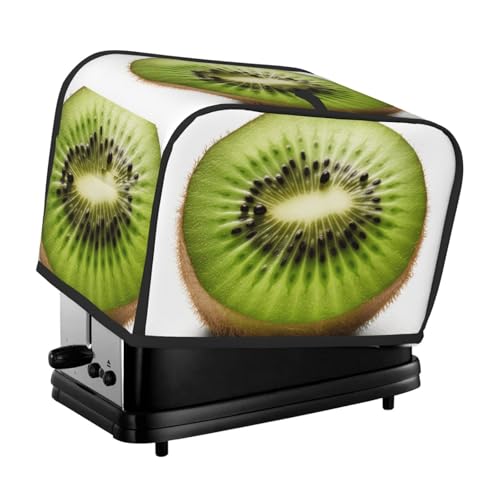 2 Scheiben Toaster-Abdeckung mit Taschen und Griff oben, kleine Brotbackmaschinen-Abdeckungen, grüne Kiwi, Küche, kleine Geräte, waschbar, universelle Ofenabdeckungen von PPTHSNVB