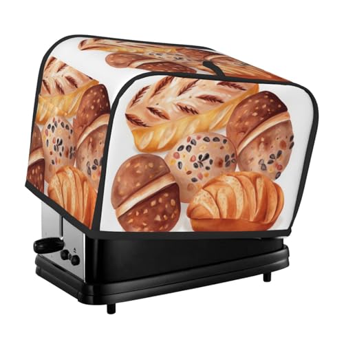 2 Scheiben Toaster-Abdeckung mit Taschen und Griff oben, kleine Brotbackmaschinen-Abdeckungen, lackiertes Brot, Küche, kleine Geräte, waschbar, universelle Ofenabdeckungen von PPTHSNVB