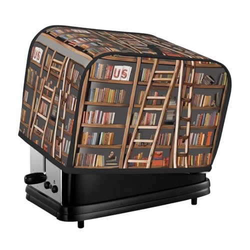 2 Scheiben Toaster-Abdeckung mit Taschen und Griff oben, kleine Brotbackmaschinen-Abdeckungen, lustige Bücherregale, Sammlung und Leiter, Küche, kleine Geräte, waschbar, universelle Ofenabdeckungen 2 Scheiben Toaster-Abdeckung mit Taschen und Griff oben, kleine Brotbackmaschinen-Abdeckungen, lustige Bücherregale, Sammlung und Leiter, Küche, kleine Geräte, waschbar, universelle Ofenabdeckungen von PPTHSNVB