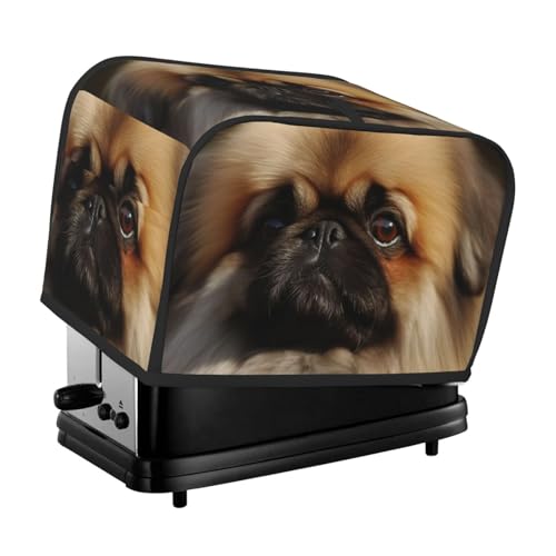 2 Scheiben Toaster-Abdeckung mit Taschen und Griff oben, kleine Brotbackmaschinen-Abdeckungen, niedliche Pekinese-Küche, kleine Geräte, waschbar, universelle Ofenabdeckungen 2 Scheiben Toaster-Abdeckung mit Taschen und Griff oben, kleine Brotbackmaschinen-Abdeckungen, niedliche Pekinese-Küche, kleine Geräte, waschbar, universelle Ofenabdeckungen von PPTHSNVB